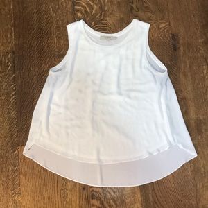 LOFT white flowy top
